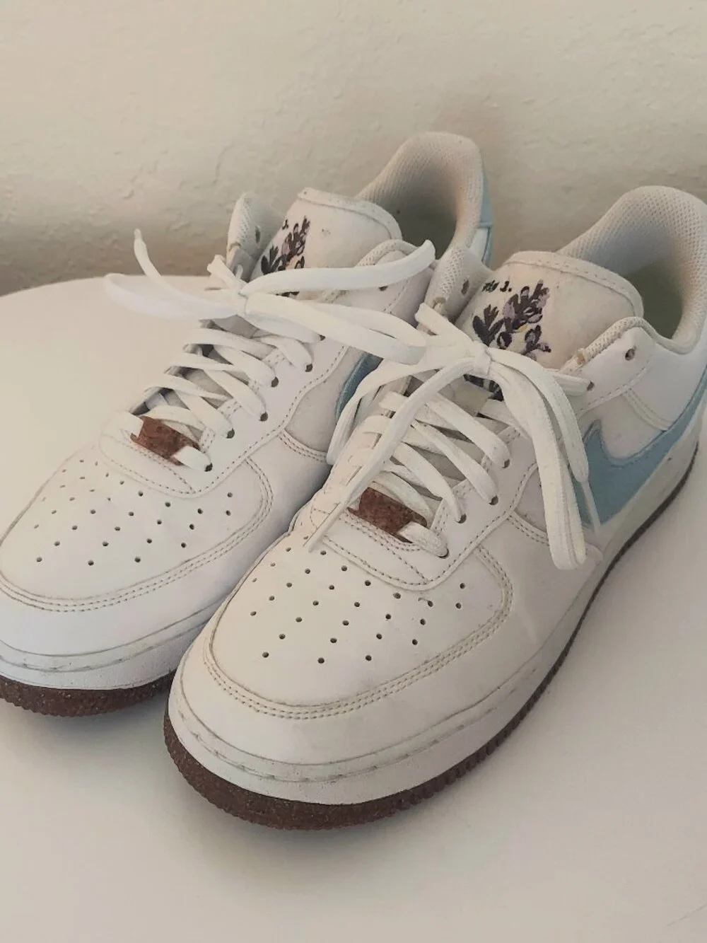 Nike Air Force 1s, Indigo colorway (2021), size 9.5